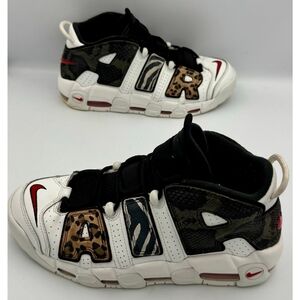 Nike Air More Uptempo Animal Instinct Tunnel Walk White DZ4838-100 Size 5.5Y